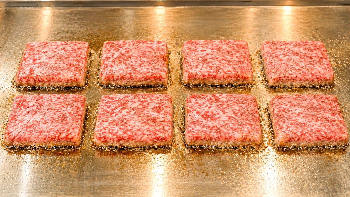 A square Wagyu beef patty that fits the size of the bread