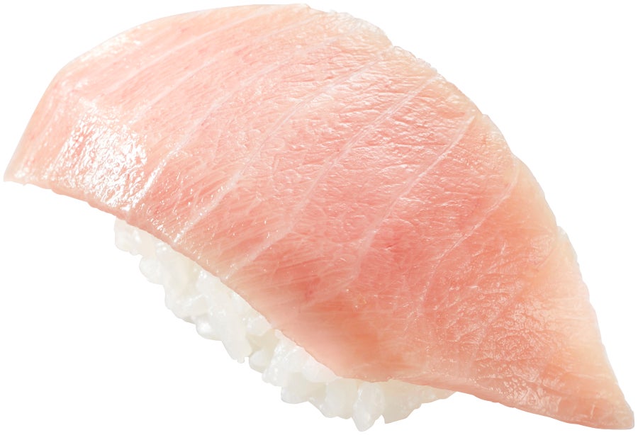In-store sliced Otoro for ¥173 per piece.