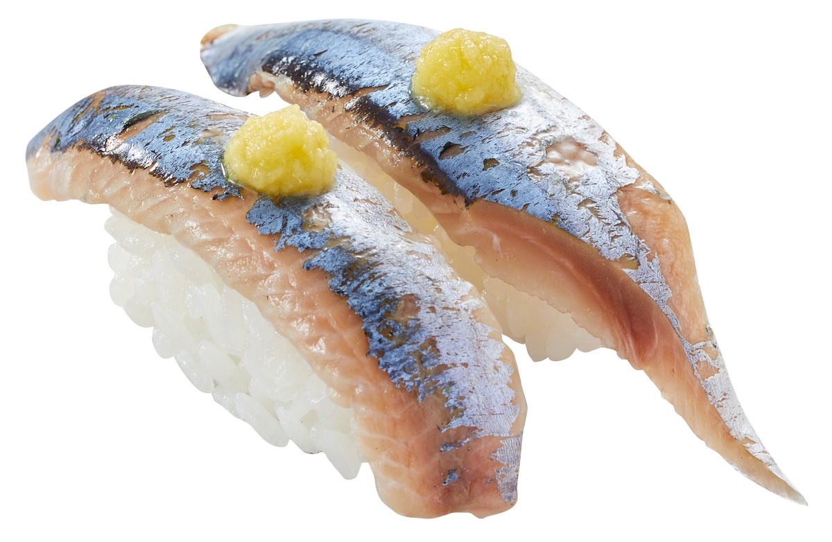 ¥190 Hokkaido Sanma Sushi at Kappa Sushi in Tokyo