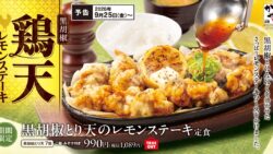 karayama black pepper chicken tempura lemon steak set 01