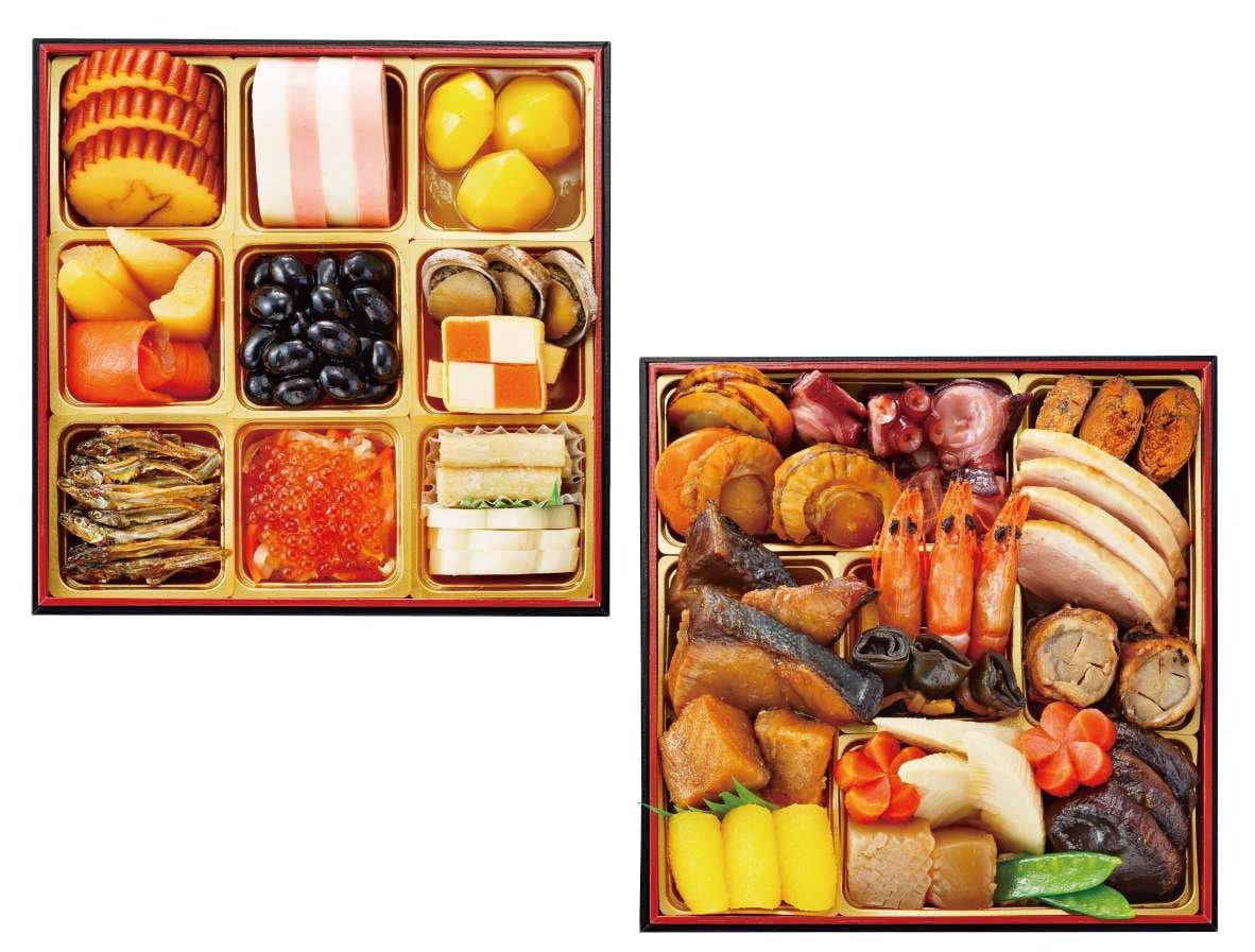 1. Kinokuniya Japanese-style New Year's osechi two-tiered box for 2-3 people