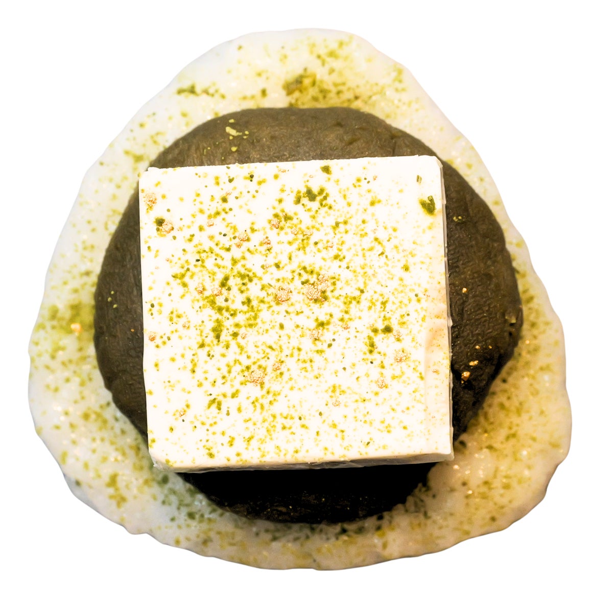 Each 'Matcha An OniKiri (ohagi style)' is individually wrapped, combining rich matcha bean paste with Kiri cheese in a cute onigiri shape, typical of NIGICHA.