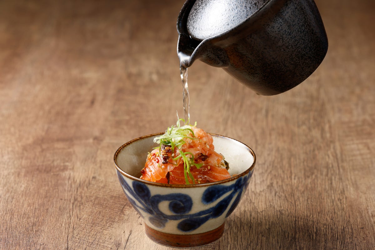 Finish with a dashi chazuke style!