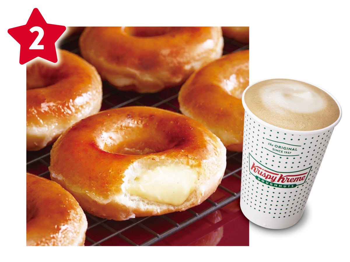 Brulee Glazed Custard and Latte: The rich milk envelops the espresso's bitterness, highlighting the gentle sweetness of the custard.
