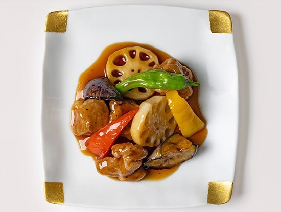 Shinshu Taro pork stir-fried with black vinegar