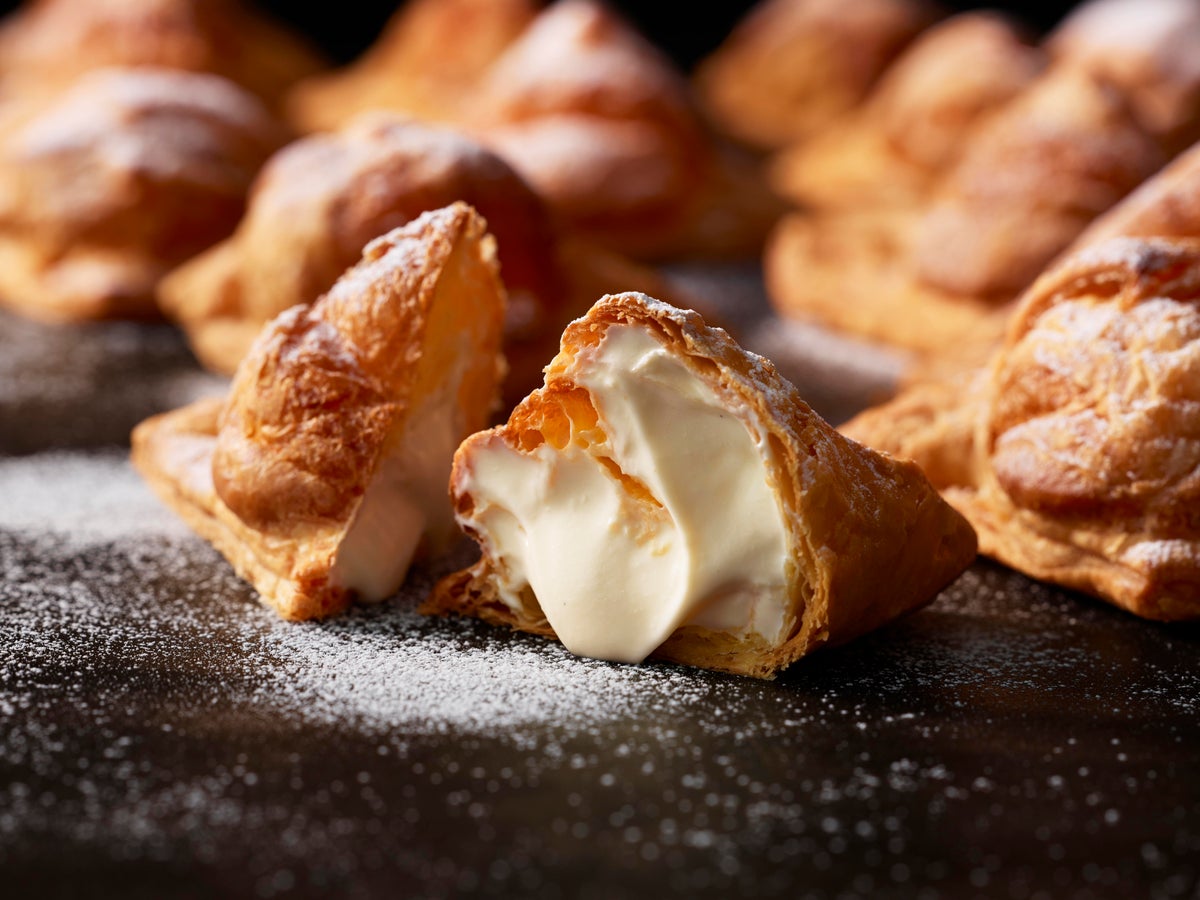 Kitasenju and Akihabara Limited Edition Milk Pie — Baked in-store with a crispy crust and filled with special milk cream made from Hokkaido fresh cream. 1 piece ¥420 (tax included). Refrigeration required.