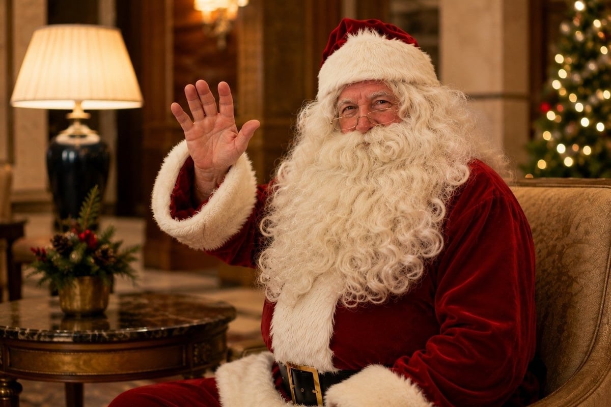 Santa visiting the guest room (image)