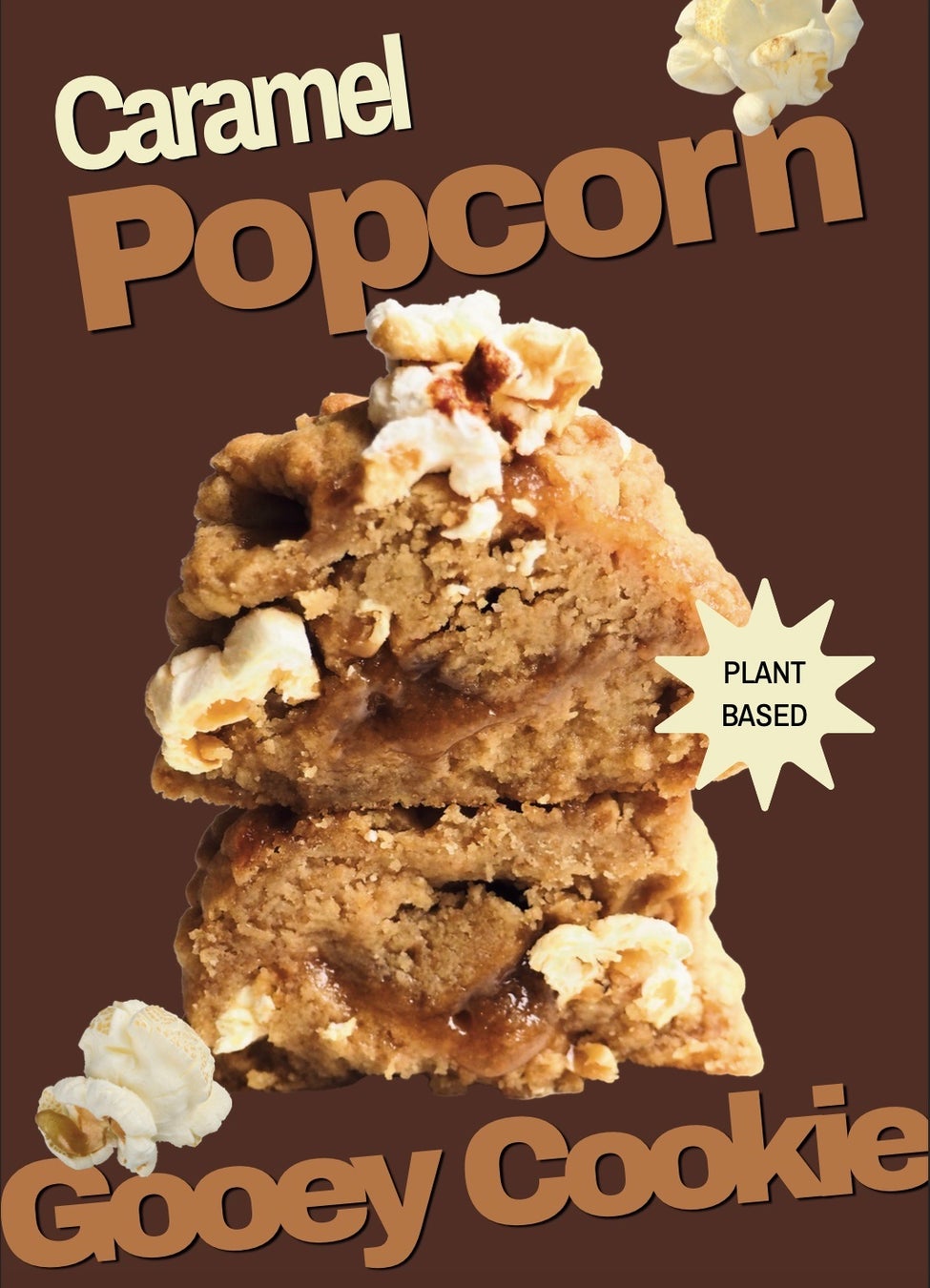 Caramel Popcorn Gooey Cookie