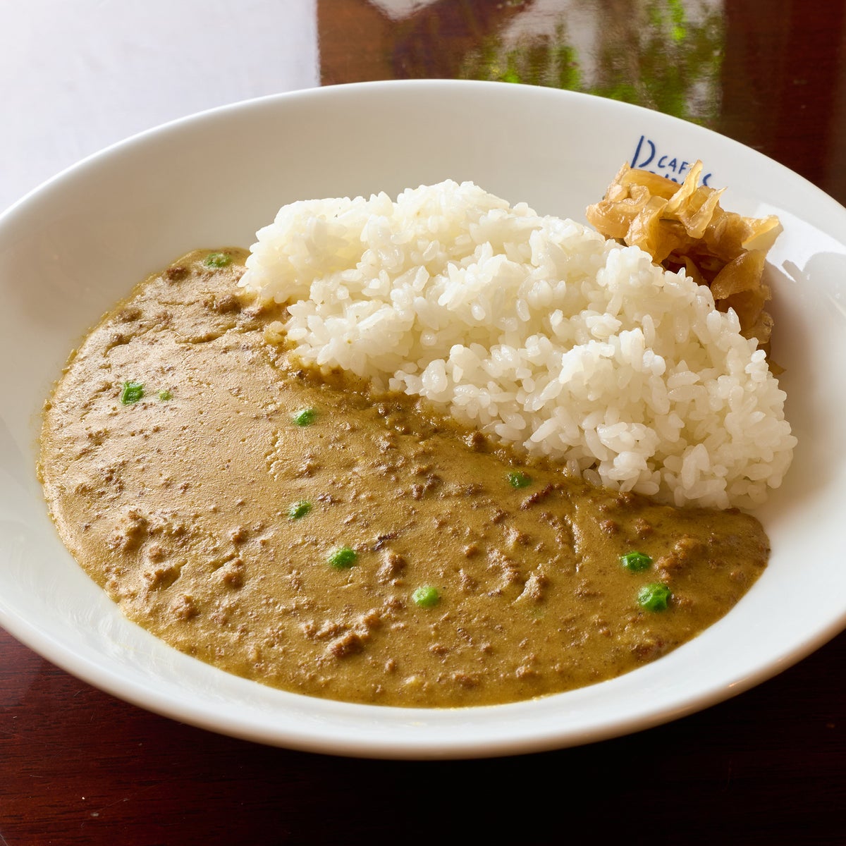 Beef Mince and Green Peas Cream Curry Rice