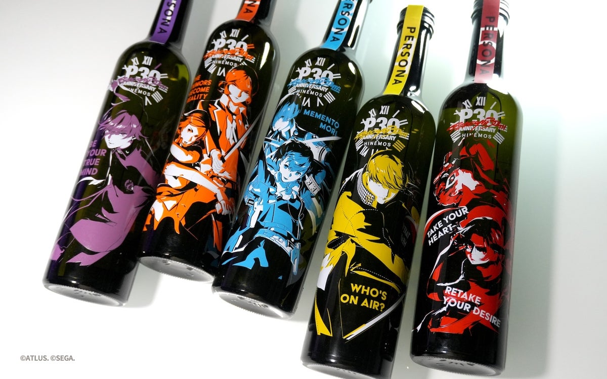 Persona x HINEMOS Launch 30th Anniversary Sake Collab Bottles in Japan