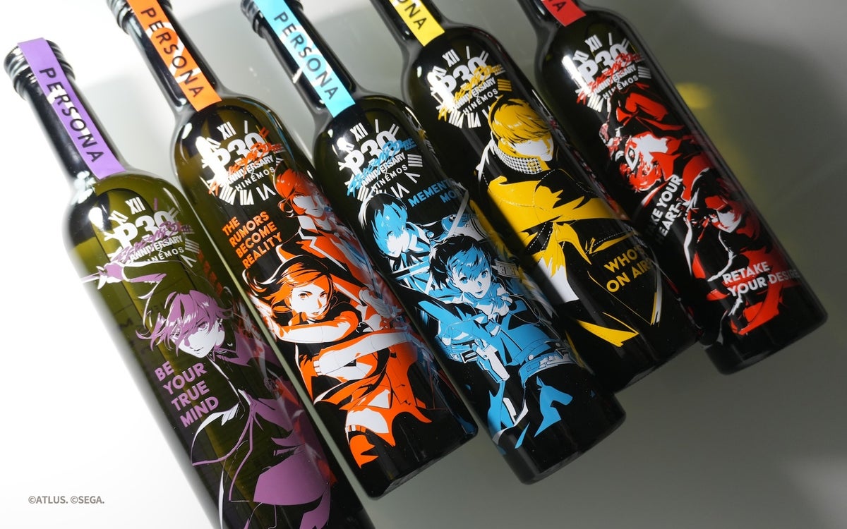 Persona x HINEMOS Launch 30th Anniversary Sake Collab Bottles in Japan