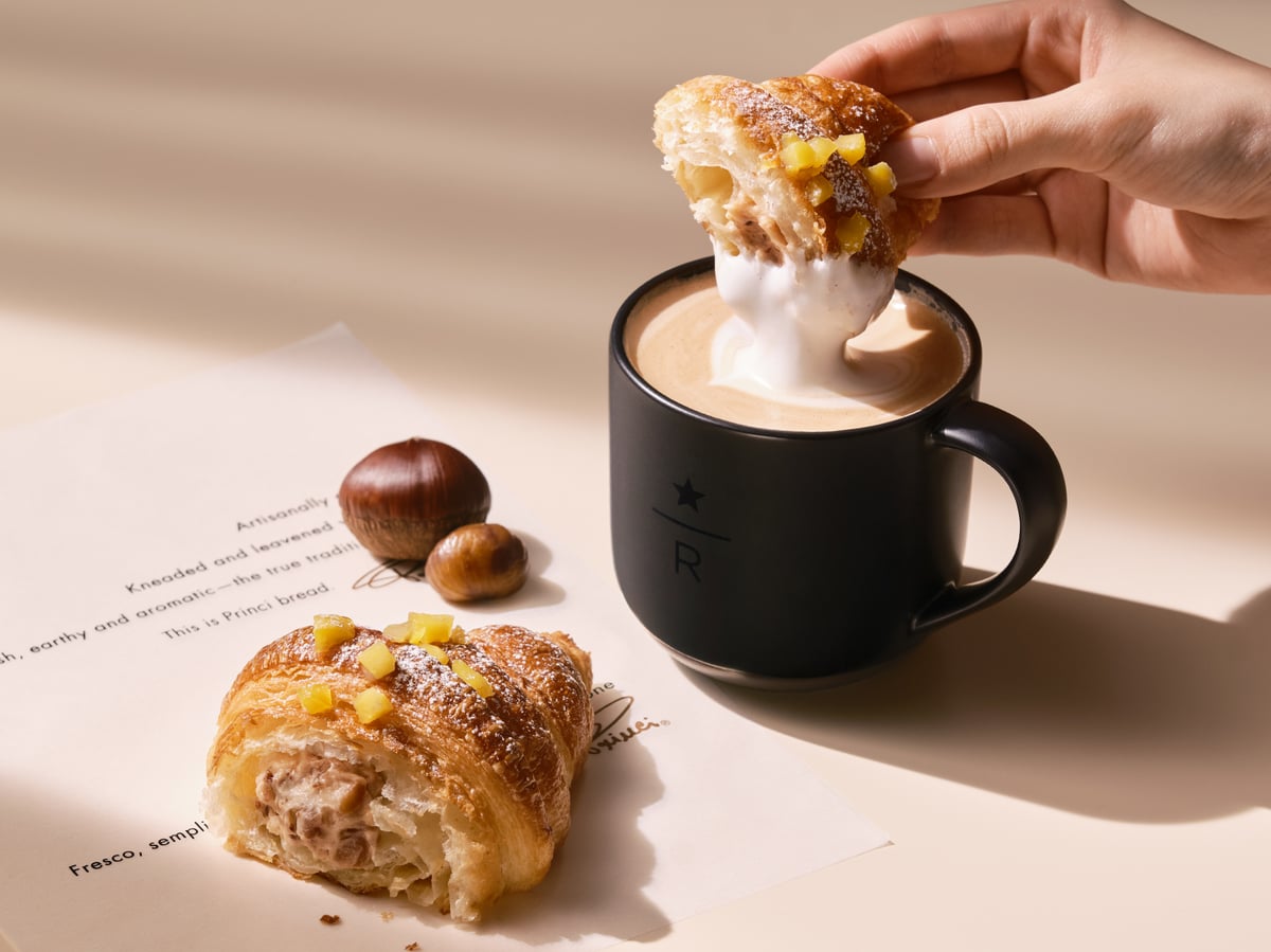 Limited-Run Starbucks Reserve Café Debuts Chestnut Cornetti in Japan
