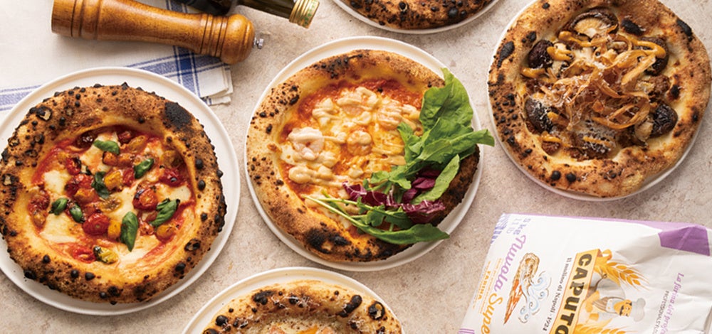 A chewy Neapolitan pizza made with Caputo's 'Nuvola Super' flour.