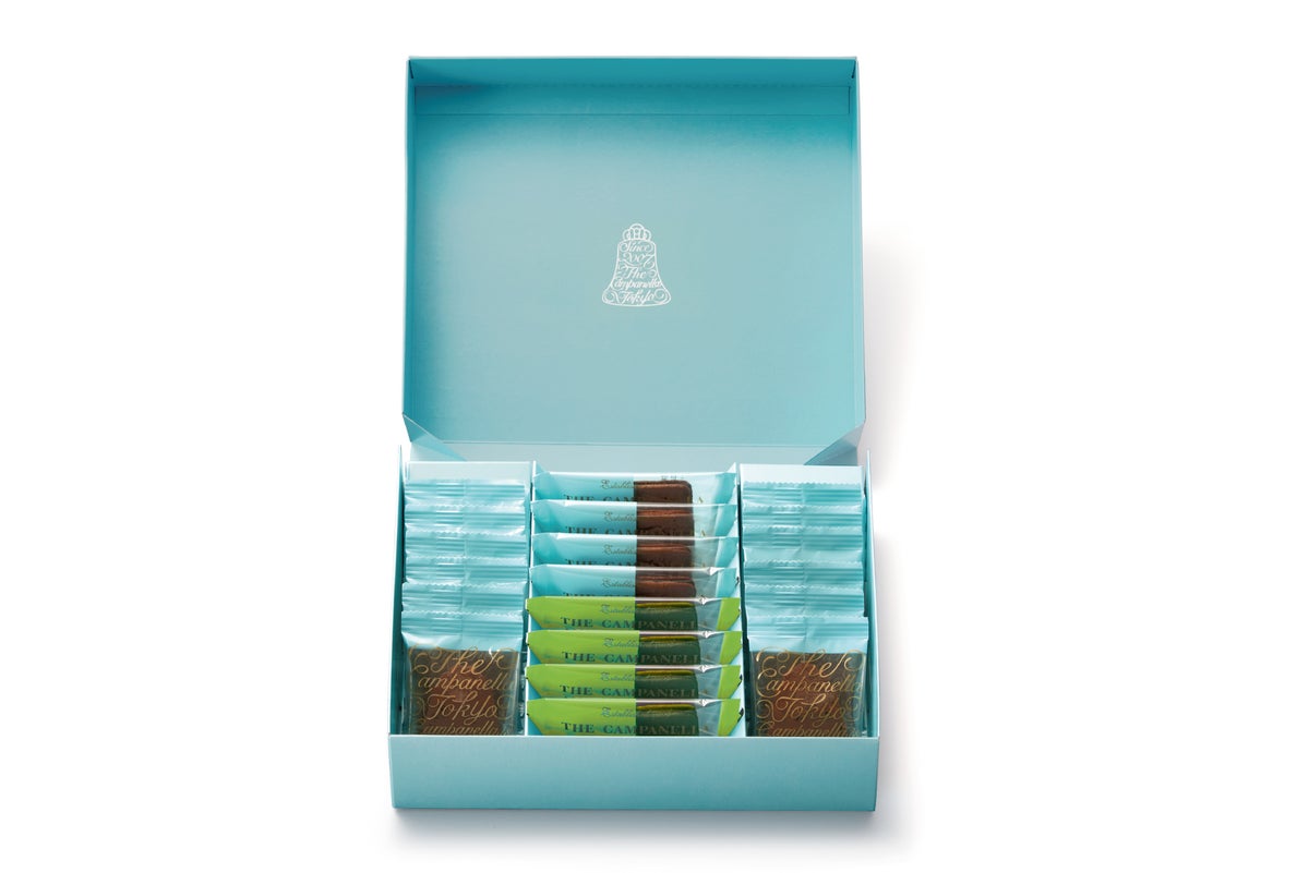 The Campanella 3-Variety Assortment includes our signature baked goods: chocolate, sables, and the new matcha flavor. ＜Product overview＞ Product name: The Campanella 3-Variety Assortment, 20 pieces — ¥3,901 (tax included)