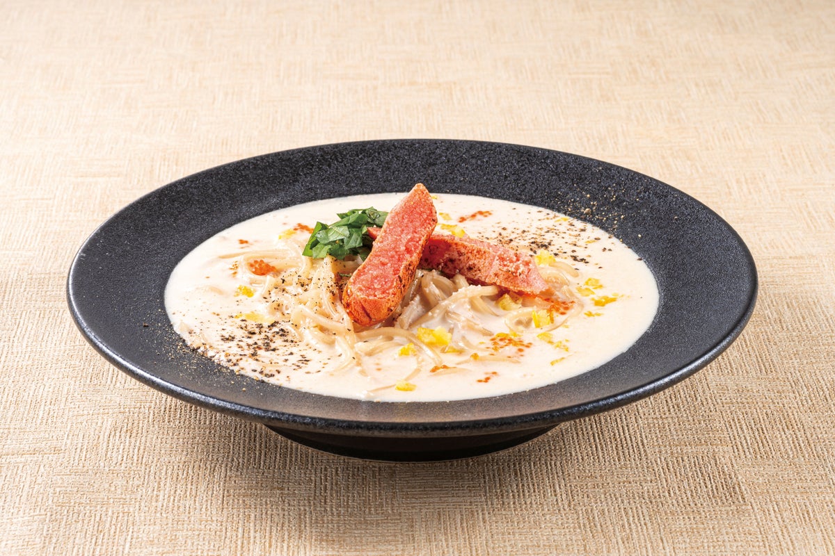 Tarako Cream Soup Spaghetti ¥1,200 (tax included ¥1,320)
