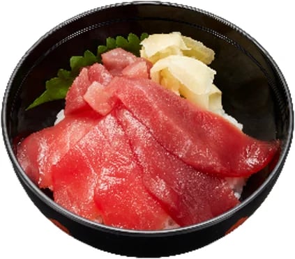 The Maguro 2-Variety Tekkadon (Premium Red Meat of Minami Maguro and Kihada Maguro) costs ¥540 (tax included ¥594). It features a combination of Minami maguro's premium red meat and Kihada maguro, allowing you to enjoy the distinct flavors of these two types of tuna.