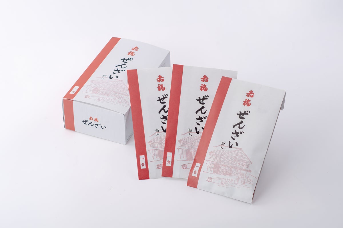 'Akafuku Zenzai (souvenir)' 3-serving pack, perfect for gifts