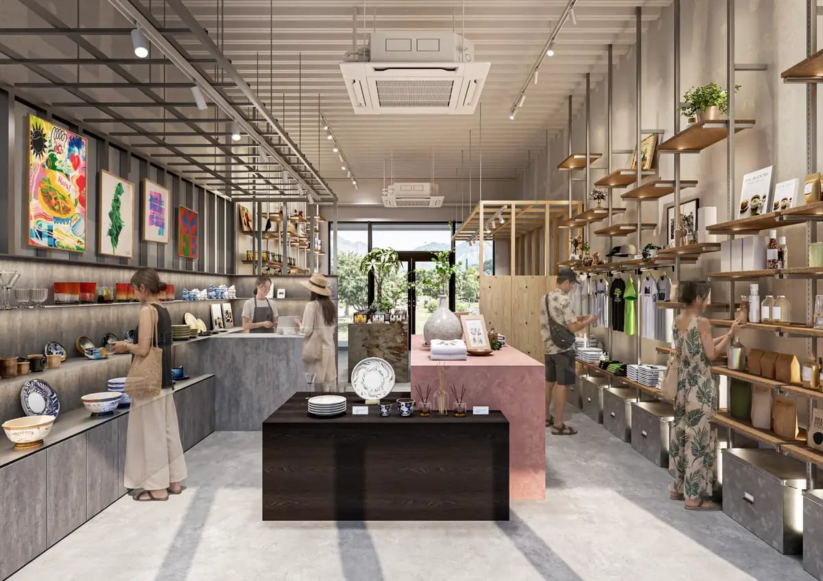 Store Name: scape general store — A shop selecting Okinawa crafts, daily goods, and food, also offering original apparel. Curating products from local artisans and items born from regional culture and lifestyle with a unique perspective. Delivering the charm of Okinawa and new encounters to tourists and locals alike.