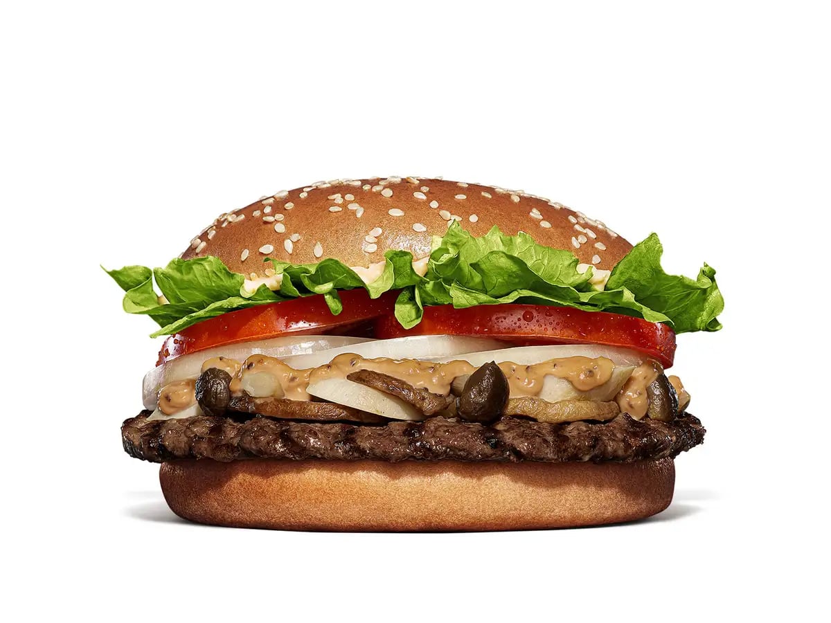 Product Name: Mushroom Whopper® Released on September 18, 2026 (Fri) - ¥990 (tax included) for single, ¥1,290 (tax included) for set
