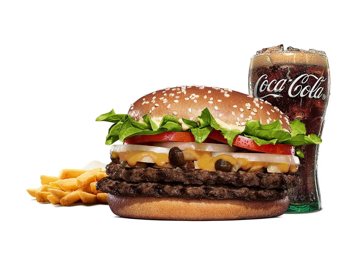 Autumn Special Double Mushroom Whopper® Set is ¥300 off from the regular price of ¥1,740, now ¥1,440 (tax included)