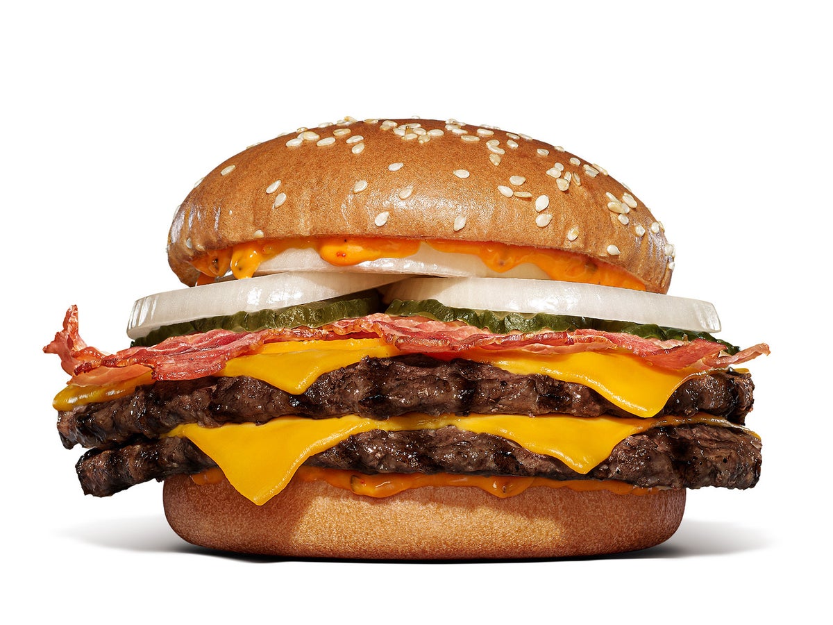 Product: Double Beef & Bacon Big Mouth Guilty — Available from October 2, 2026 (Friday) — ¥1,640 (tax included) for single, ¥1,940 (tax included) for set