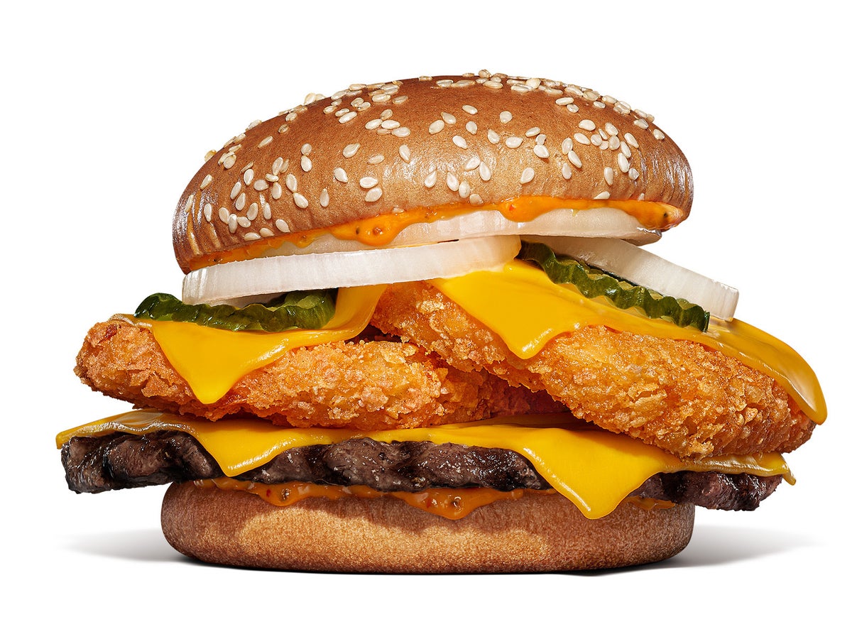 Product: Beef & Double Hash Big Mouth Guilty — Available from October 2, 2026 (Friday) — ¥1,390 (tax included) for single, ¥1,690 (tax included) for set