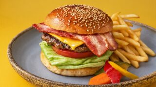 ¥1,100 Anniversary Burger at Courtyard by Marriott Shin-Osaka, Osaka — Nov 2 November 2