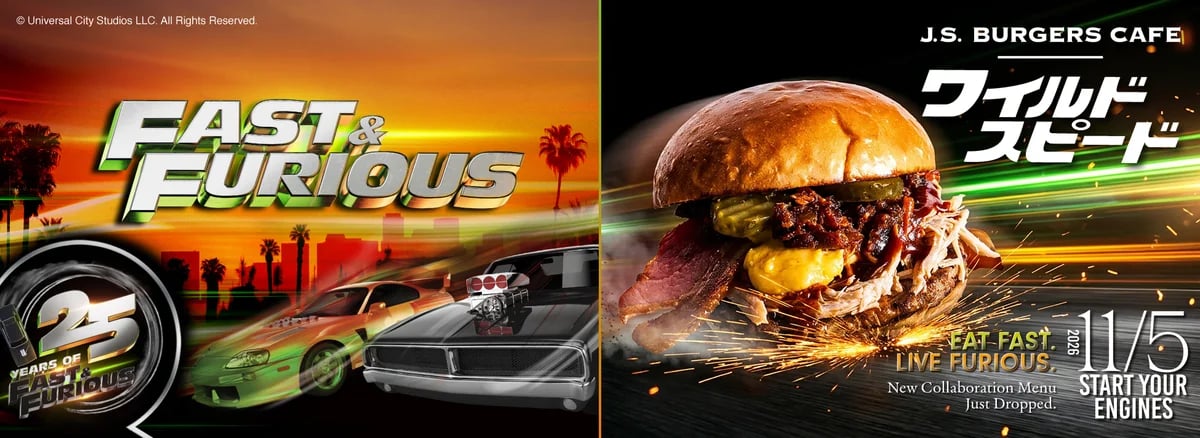 Fast & Furious x J.S. BURGERS CAFE Burgers Arrive in Japan From Nov 5