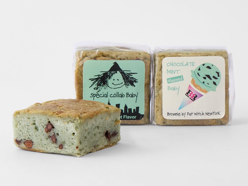 Chocolate Mint flavor, a long-time favorite and representative of Thirty-One flavors, is inspired by the 'Chocolate Mint' flavor. It is crafted to balance refreshing mint and prominent chocolate chips, resulting in a perfect brownie. The brownie is priced at ¥2,592 (tax included).