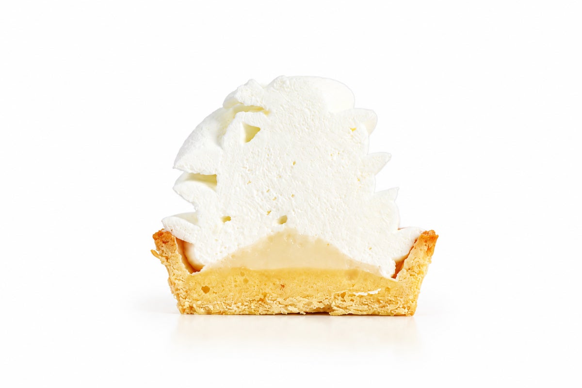 Cross-section of Milky Mont Blanc Tart