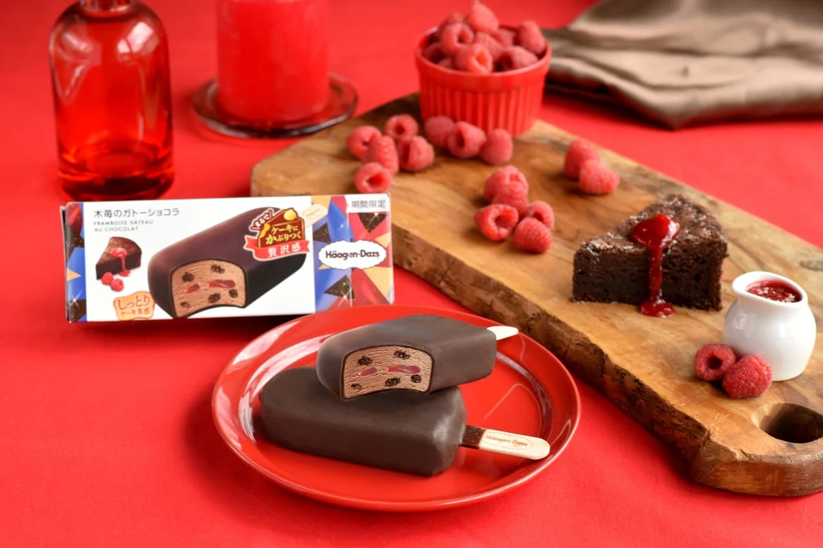 Haagen-Dazs Launches Raspberry Gateau Chocolat Cake Bar in Japan Nov. 3 November 3