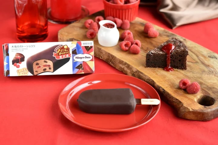 Haagen-Dazs Launches Raspberry Gateau Chocolat Cake Bar in Japan Nov. 3 November 3