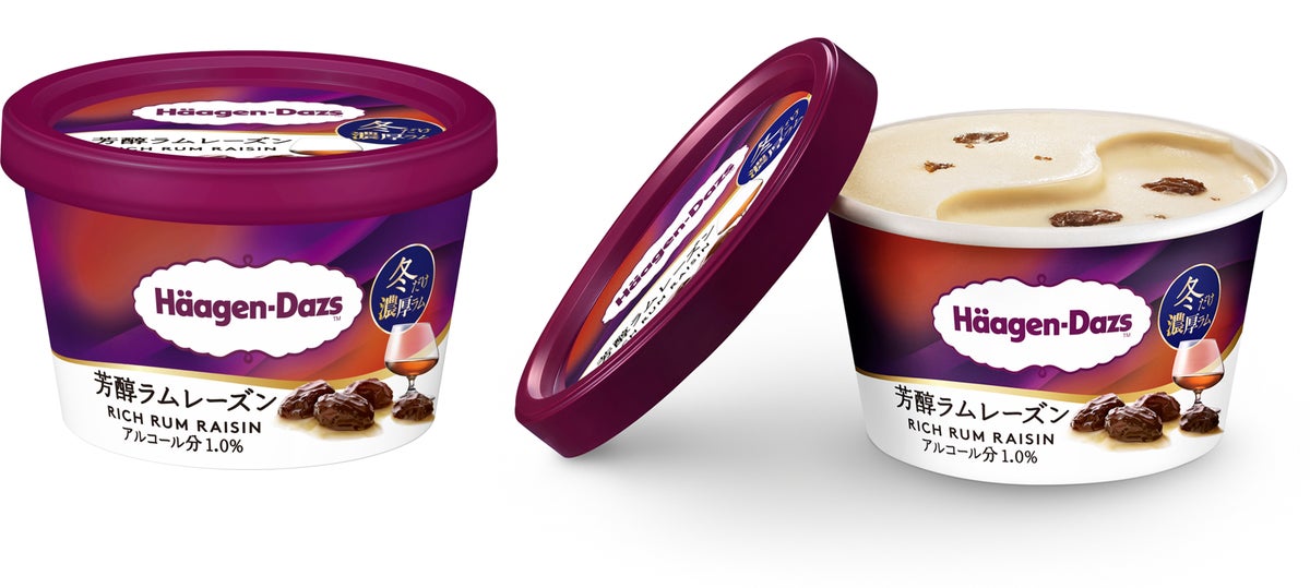 Haagen-Dazs Launches Winter Rich Rum Raisin Mini Cup in Japan From October 6