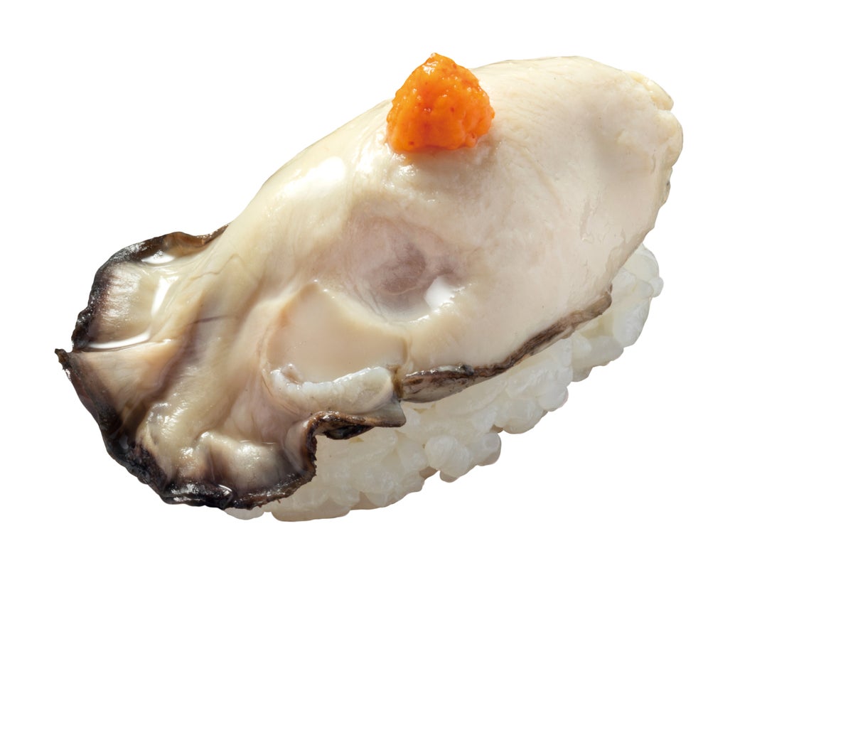 Hiroshima-grown oyster nigiri (with momiji oroshi) ¥100 (tax included ¥110). Available until October 21 (Wednesday).