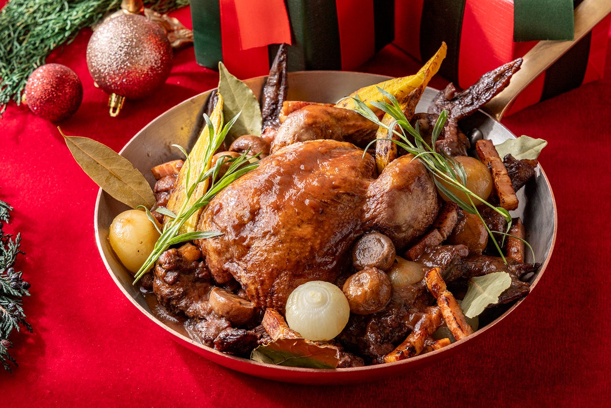 Coq au Vin - Chicken and Mushroom Burgundy-style