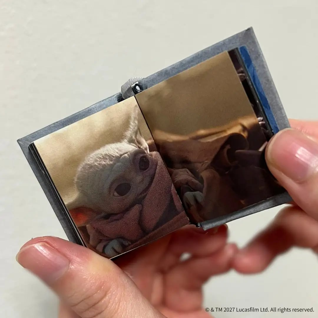 The mini book features many iconic scenes