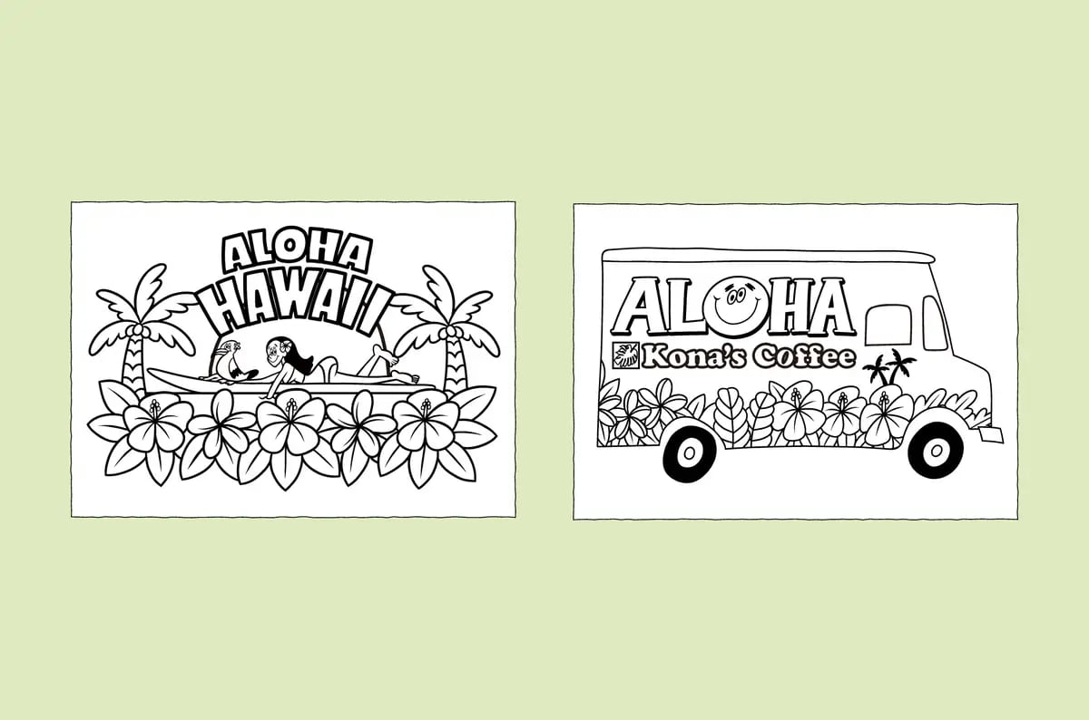 Original coloring pages - 2 types available