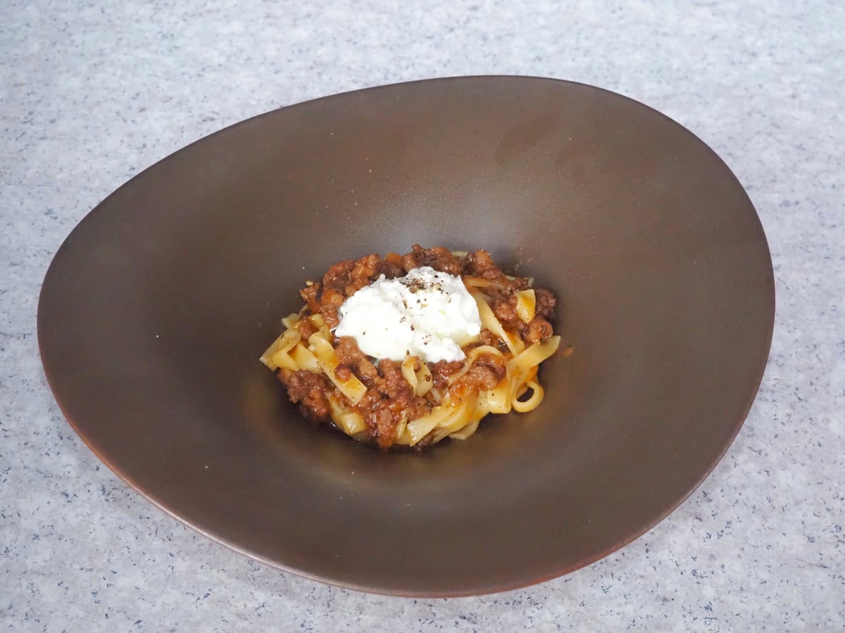 Bolognese with Burrata Cheese