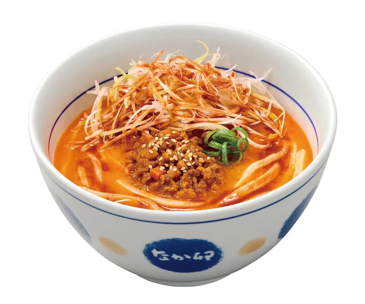 Spicy Ma La Tantan Udon (small) ¥530 (tax included), (regular) ¥690 (tax included), (large) ¥790 (tax included)