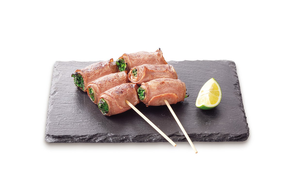 Seared shirotan skewer
