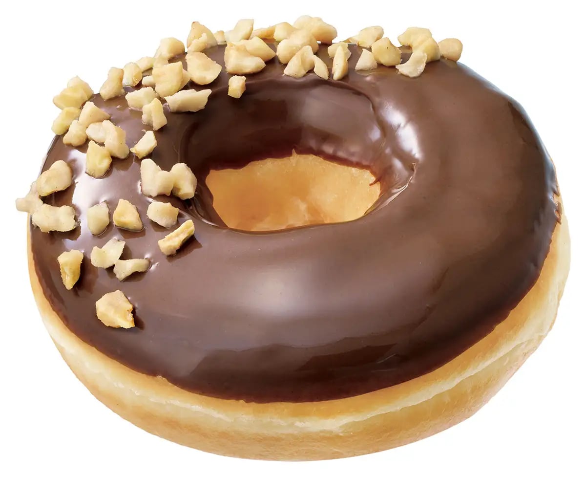 The Hazelnuts with NUTELLA® donut is back! Available from November 1, 2026, until late November, or until sold out. The donut is priced at ¥410 (tax included), with an eat-in option at ¥418. This sweet collaboration features Nutella®, the beloved chocolate spread with a rich hazelnut aroma, complemented by finely chopped hazelnuts for added flavor and texture.