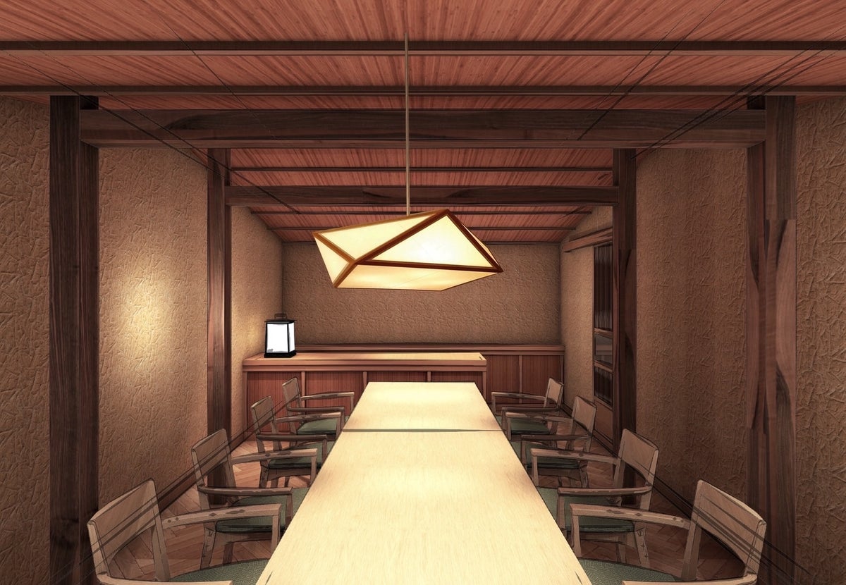 Private room for 8 guests (concept image).