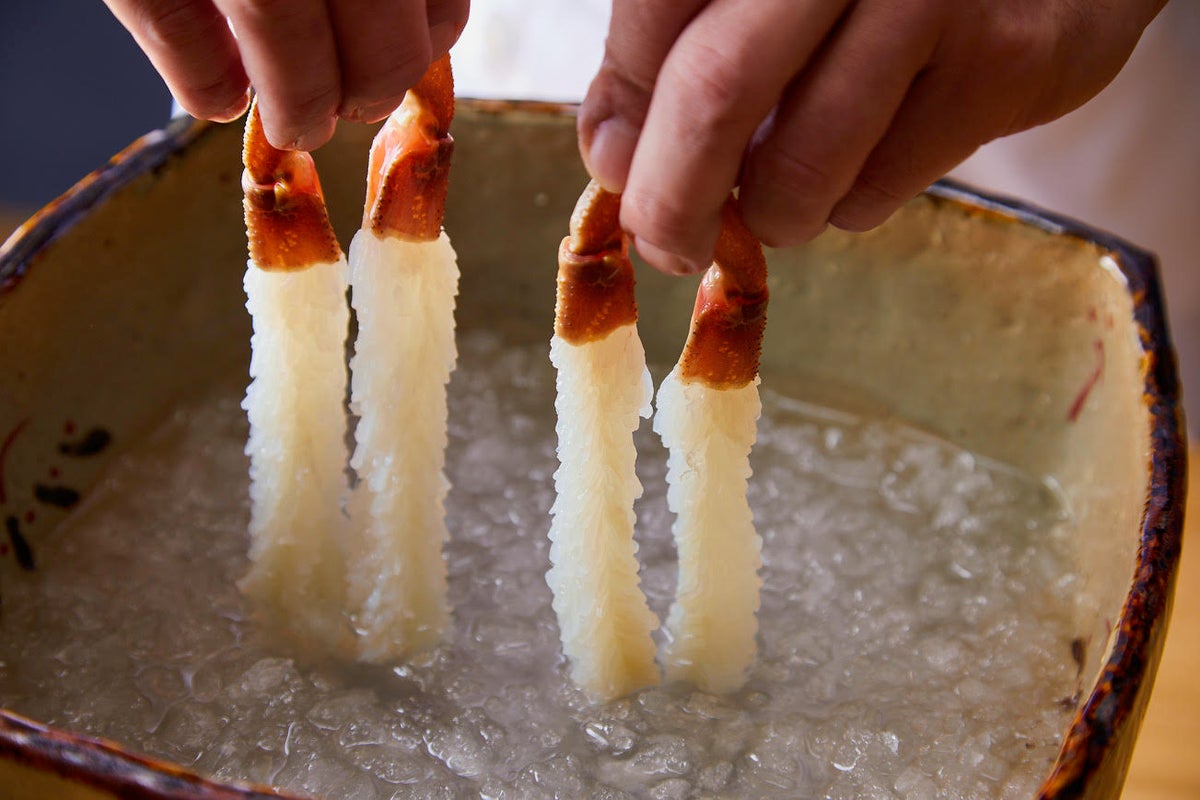 Snow crab sashimi.