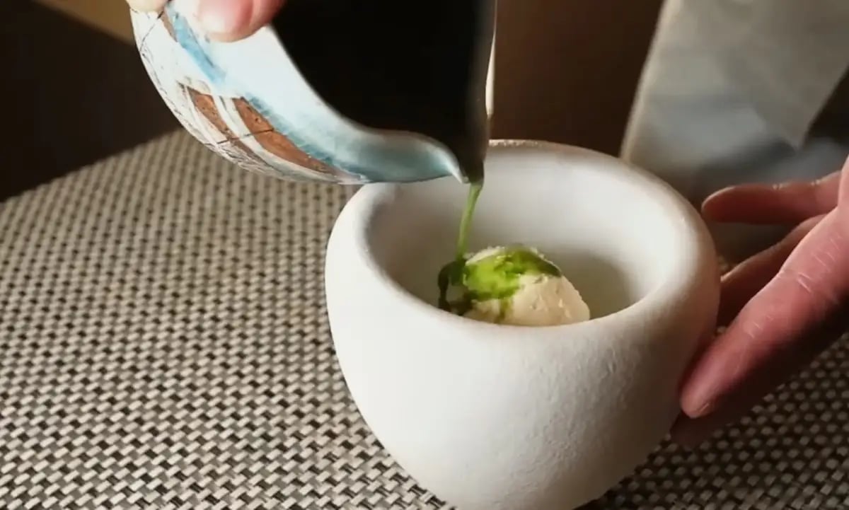 Salt ice cream and matcha affogato.