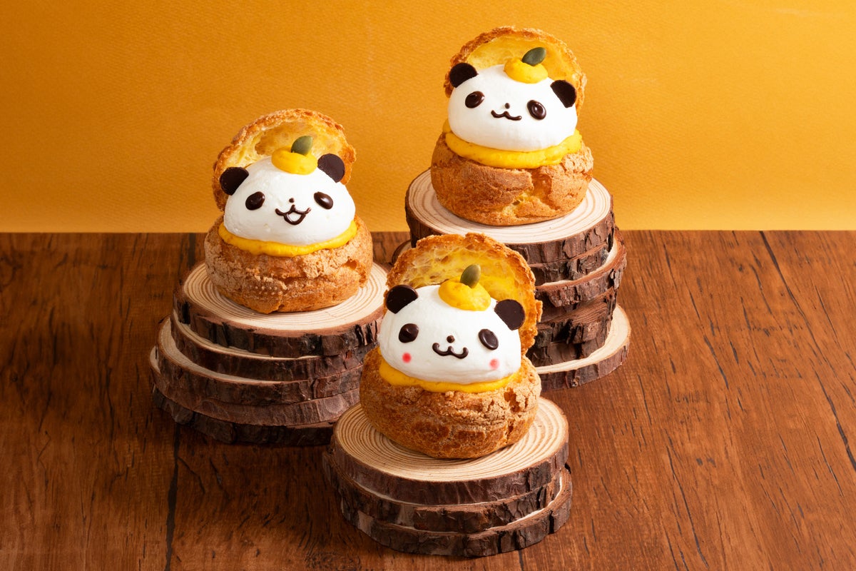 Tsubakiya Coffee, Ducky Duck Launch Pumpkin Panda Cream Puff in Tokyo From October 13