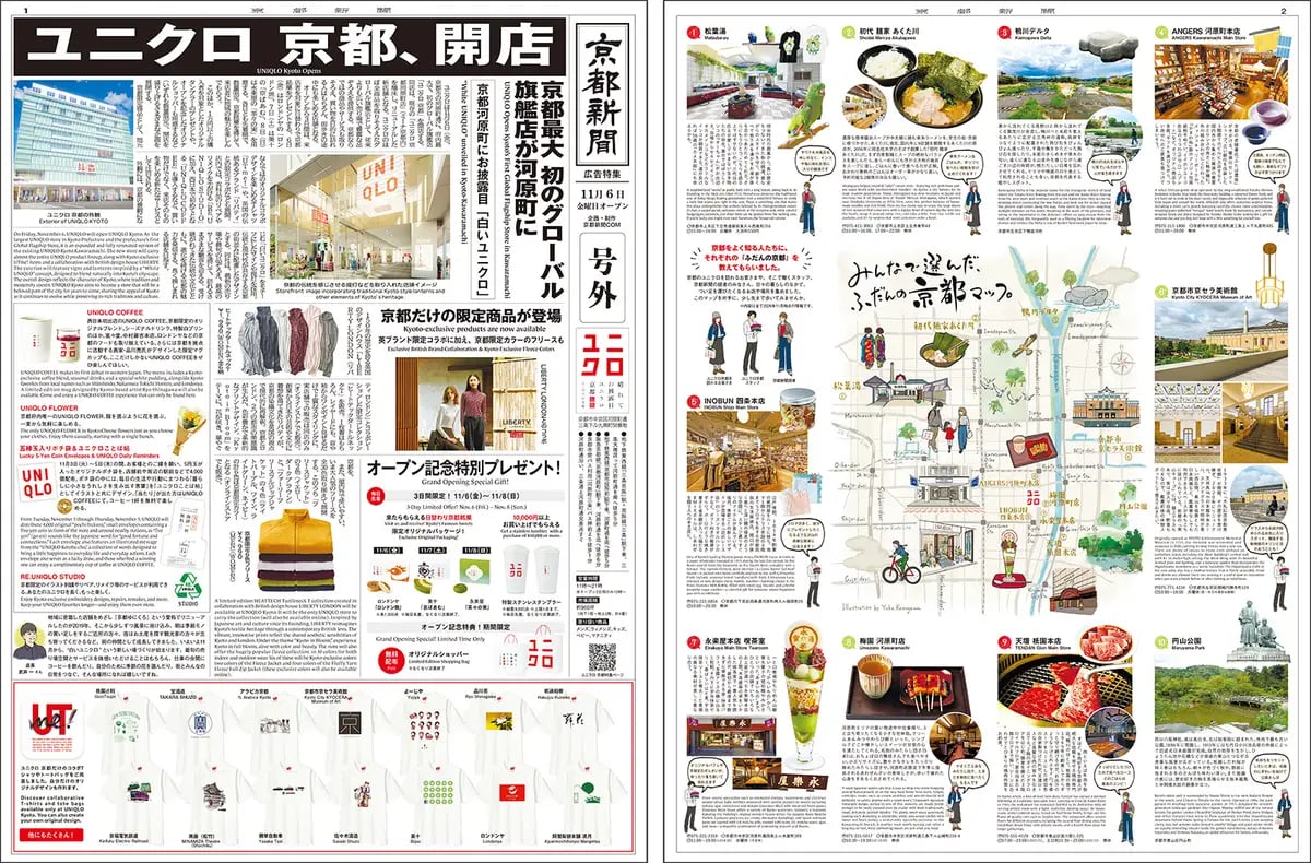 UNIQLO Kyoto Guide Map