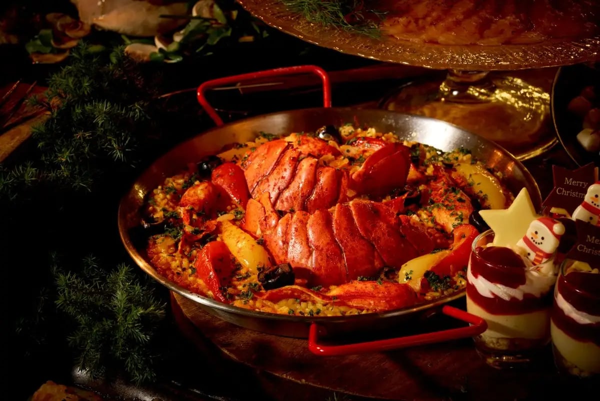 Omaru shrimp paella (image)